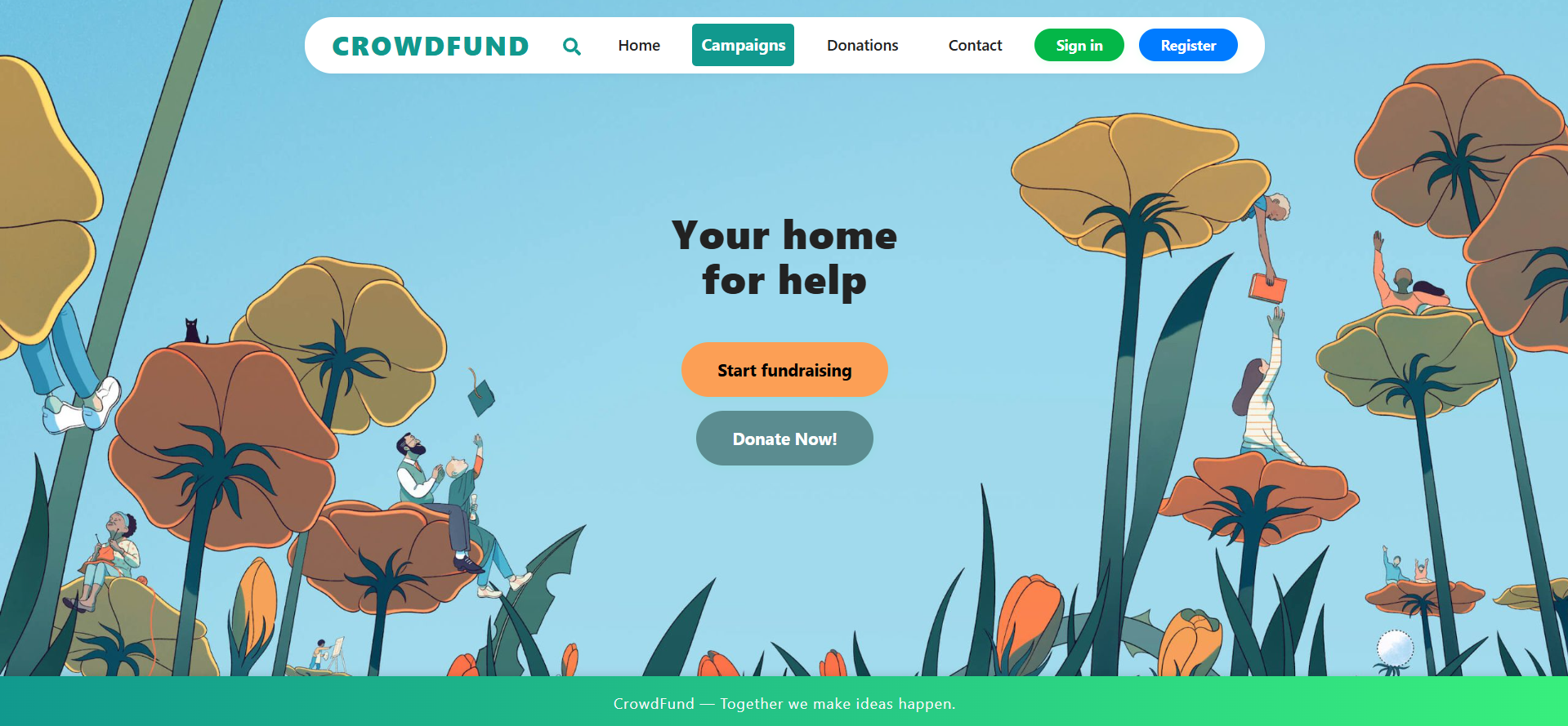 crowdfund website preview image